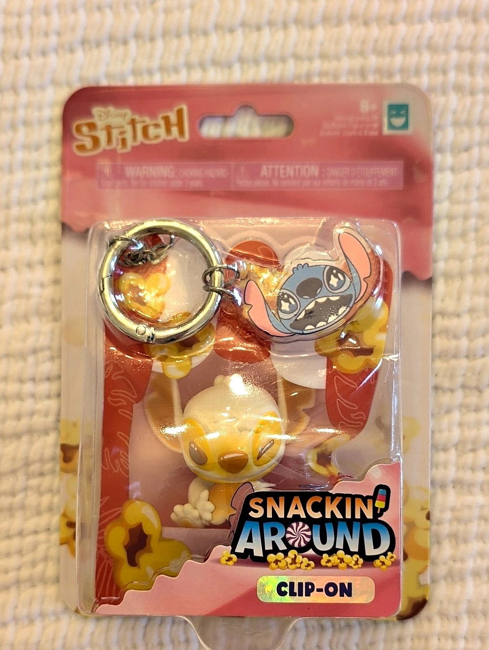 Disney Stitch Snackin Around Clip-On Set Pink & Blue NWT